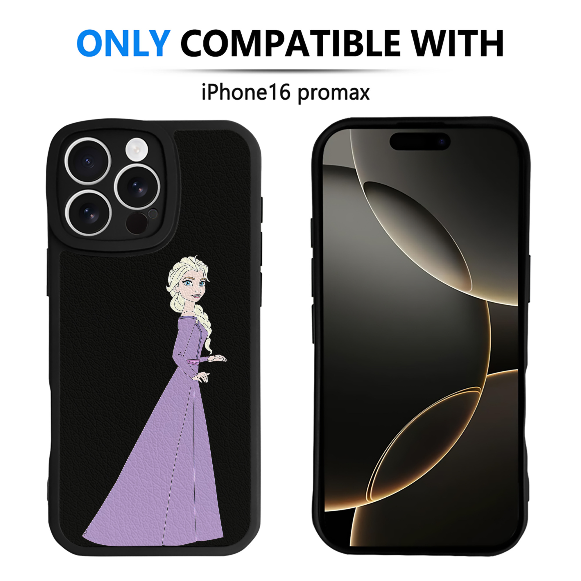 （画像用） アナと雪の女王 アンナ エルサ Frozen Anna Elsa 【iPhone 16シリーズ対応】シリコンスマホケース（レザー調） 材質：シリコン